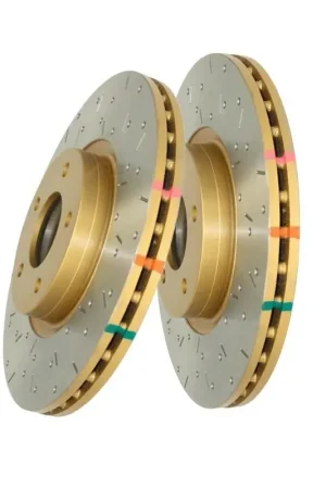 One Day Deal Disc Brakes Australia DBA DBA42962XS 4000 Series Cross-Drilled & Slotted Brake Disc Rotor Pair 320mm