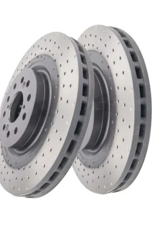 Exclusive Disc Brakes Australia DBA DBA43700XD 4000 Series Cross-Drilled & Dimpled Brake Disc Rotor Pair 350mm