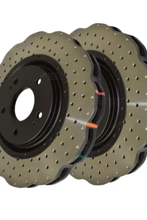 Sale Disc Brakes Australia DBA DBA4418WXD 4000 Series Wave Cross-Drilled & Dimpled Brake Disc Rotor Pair 320mm