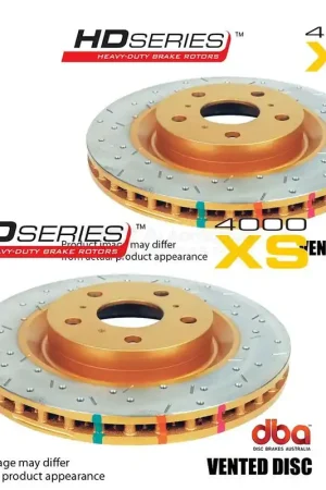 Hot Deal Disc Brakes Australia DBA DBA4488XS 4000 Series Cross-Drilled & Slotted Brake Disc Rotor Pair 282mm