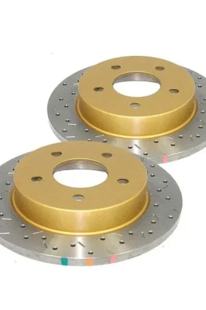Fast Shipping Disc Brakes Australia DBA DBA4906XS 4000 Series Cross-Drilled & Slotted Brake Disc Rotor Pair 258mm
