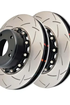 Disc Brakes Australia DBA DBA5046BLKS 5000 Series T3 Slotted Brake Disc Rotor Pair Black Hat 328mm Express Delivery