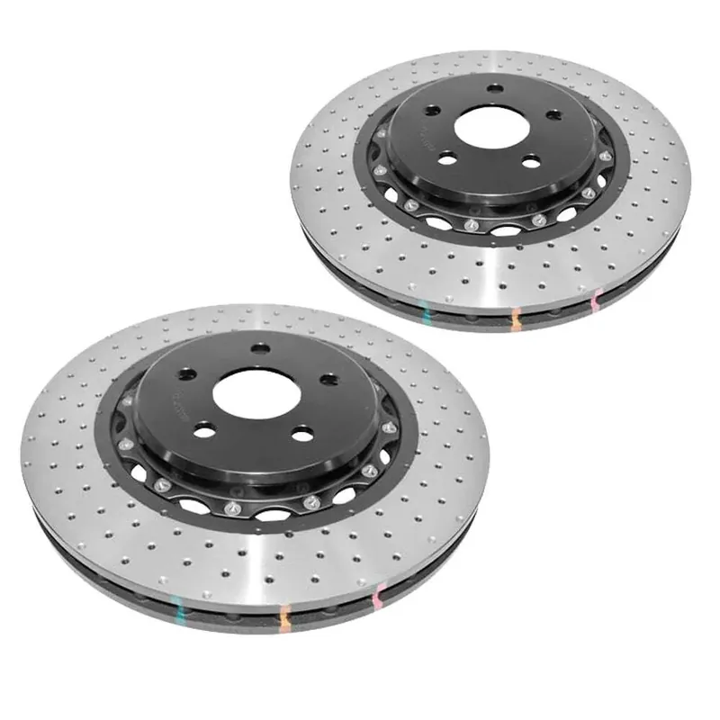Disc Brakes Australia DBA DBA52030BLKXD 5000 Series Cross-Drilled & Dimpled Brake Disc Rotor Pair Black Hat 365mm Exclusive Offer