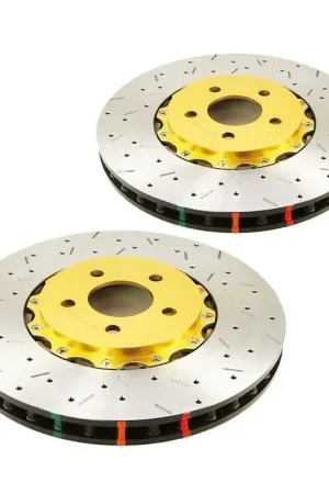 Top Pick Disc Brakes Australia DBA DBA52030BLKXS 5000 Series Cross-Drilled & Slotted Brake Disc Rotor Pair Black Hat 365mm