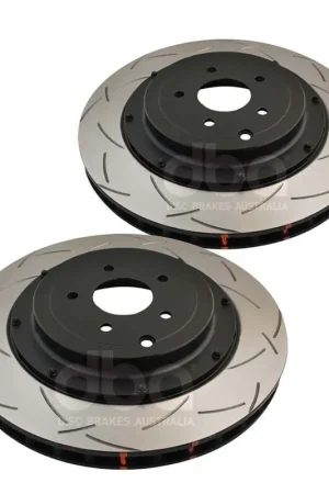 Disc Brakes Australia DBA DBA52321BLKXS 5000 Series Cross-Drilled & Slotted Brake Disc Rotor Pair Black Hat 380mm Hassle-Free Returns