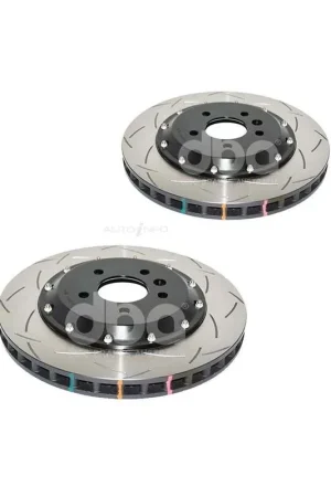 Authentic Disc Brakes Australia DBA DBA52364BLKS 5000 Series T3 Slotted Brake Disc Rotor Pair Black Hat 350mm