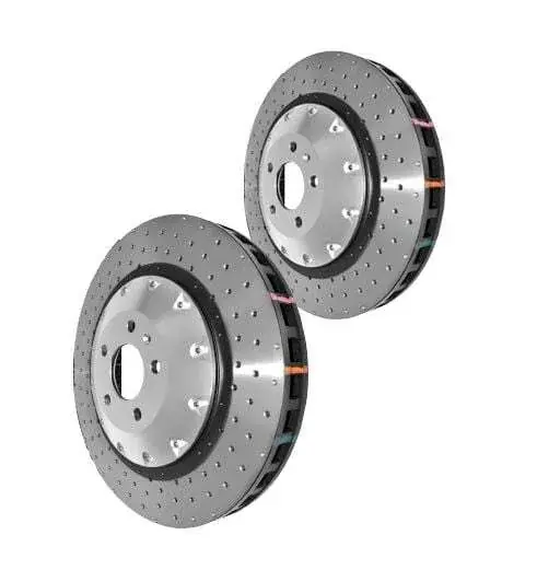 Disc Brakes Australia DBA DBA52632BLKXD 5000 Series Cross-Drilled & Dimpled Brake Disc Rotor Pair Black Hat Popular