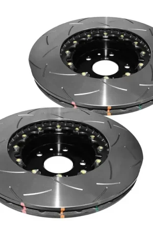 Disc Brakes Australia DBA DBA52645BLKS 5000 Series T3 Slotted Brake Disc Rotor Pair Black Hat 360mm Fast Shipping