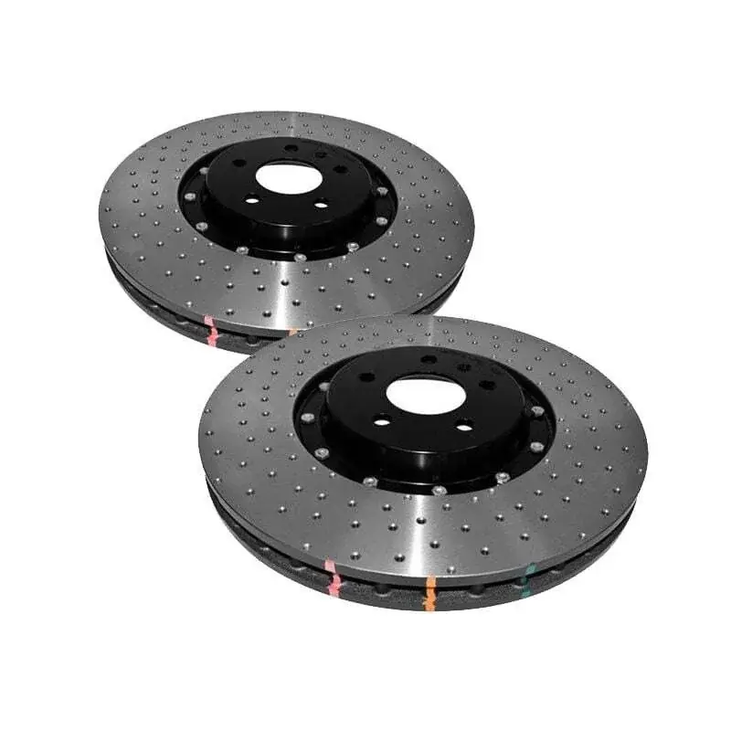 Buy Online Disc Brakes Australia DBA DBA52774BLKXD 5000 Series Cross-Drilled & Dimpled Brake Disc Rotor Pair Black Hat 380mm
