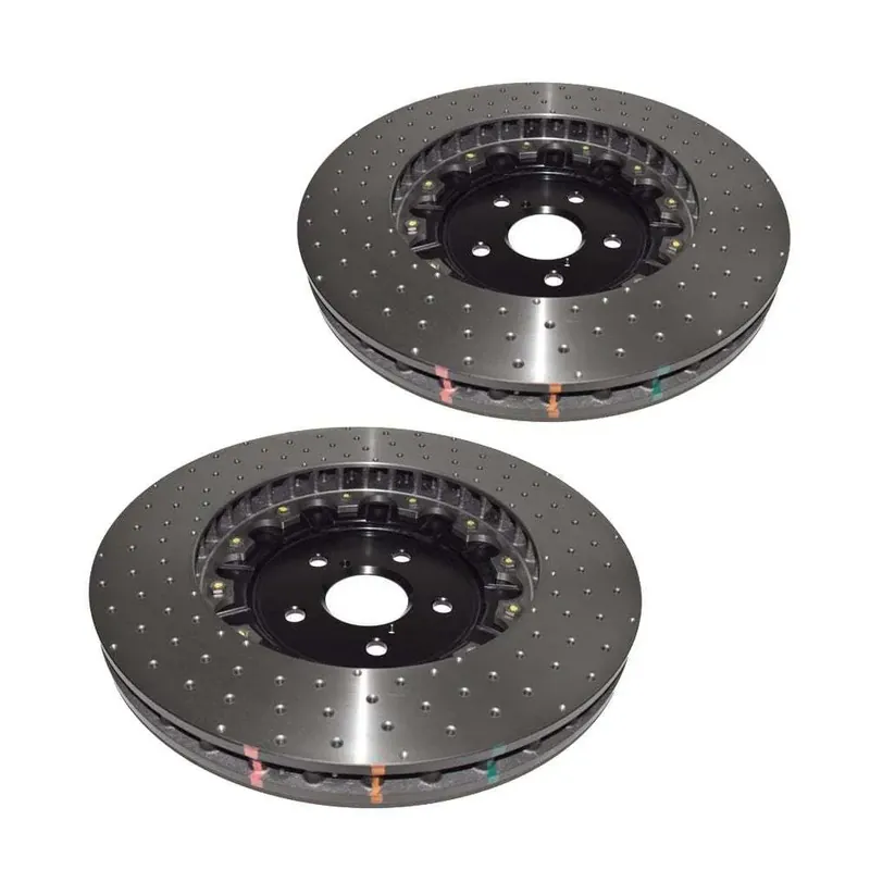 Crafted Disc Brakes Australia DBA DBA52788BLKXD 5000 Series Cross-Drilled & Dimpled Brake Disc Rotor Pair Black Hat 380mm
