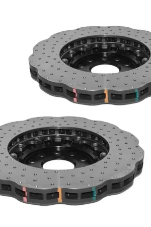 Luxury Disc Brakes Australia DBA DBA52830WBLKXD 5000 Series Wave Cross-Drilled & Dimpled Brake Disc Rotor Pair Black Hat