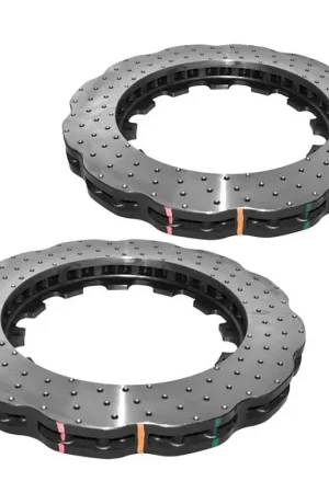 Big Sale Disc Brakes Australia DBA DBA52844.1WXD 5000 Series Wave Cross-Drilled & Dimpled Brake Disc Floating Rotor Pair
