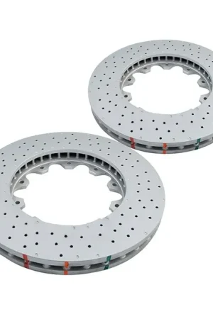 Disc Brakes Australia DBA DBA52844.1XD 5000 Series Cross-Drilled & Dimpled Brake Disc Floating Rotor Pair Instant Buy