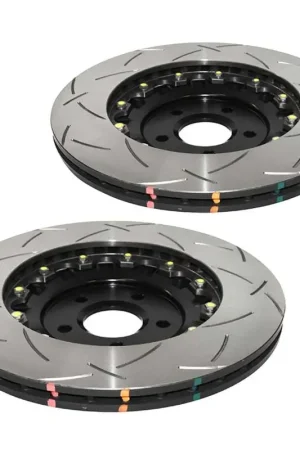 Disc Brakes Australia DBA DBA52968BLKS 5000 Series T3 Slotted Brake Disc Rotor Pair Black Hat 350mm Mega Sale