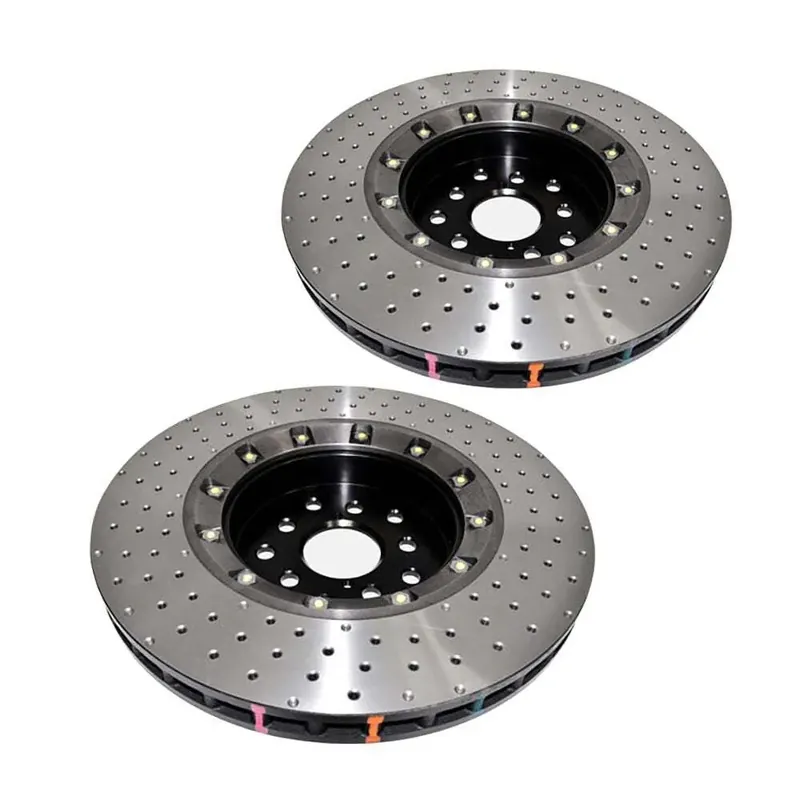 Disc Brakes Australia DBA DBA53050BLKXD-10 5000 Series Cross-Drilled & Dimpled Brake Disc Rotor Pair Black Hat 340mm Best Choice