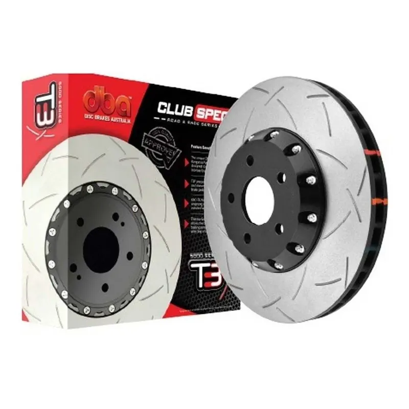 New Release Disc Brakes Australia DBA DBA53700BLKS 5000 Series T3 Slotted Brake Disc Rotor Pair Black Hat