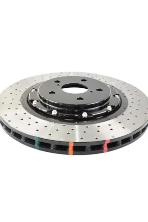 Disc Brakes Australia DBA DBA53922BLKXD 5000 Series Cross-Drilled & Dimpled Black Brake Disc Rotor Pair Professional Grade