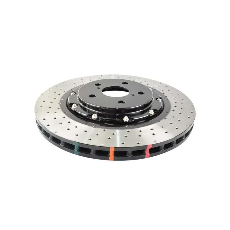 Disc Brakes Australia DBA DBA53922BLKXD 5000 Series Cross-Drilled & Dimpled Black Brake Disc Rotor Pair Professional Grade