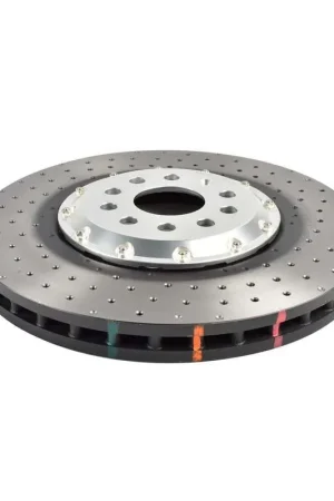 Hot Deal Disc Brakes Australia DBA DBA53927SLVXD 5000 Series Cross-Drilled & Dimpled Silver Brake Disc Rotor Pair