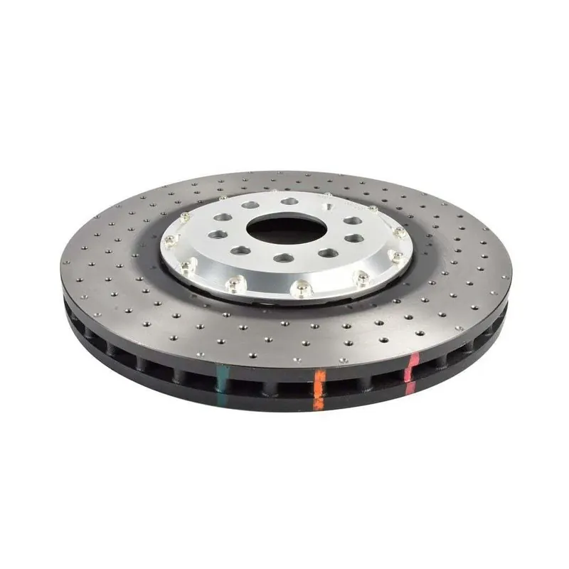 Hot Deal Disc Brakes Australia DBA DBA53927SLVXD 5000 Series Cross-Drilled & Dimpled Silver Brake Disc Rotor Pair