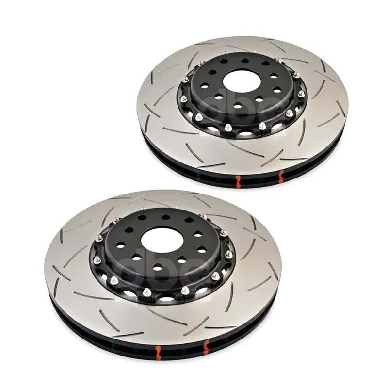 Direct From Factory Disc Brakes Australia DBA DBA5654BLKXS-10 5000 Series Cross-Drilled & Slotted Brake Disc Rotor Pair Black Hat 326mm