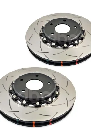 Disc Brakes Australia DBA DBA5928BLKXS 5000 Series Cross-Drilled & Slotted Brake Disc Rotor Pair Black Hat 324mm Trusted Brand