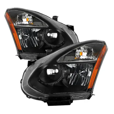 Shop Now xTune Nissan Rogue 08-14 Halogen Model Only OEM Style Headlights-Black HD-JH-NROG08-AM-BK - 9035548