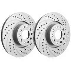 SP Performance Double Drilled and Slotted Brake Rotors - Rear Editor’s Pick