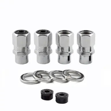 McGard Hex Lug Nut (Drag Racing Short Shank) M12X1.5 / 13/16 Hex / 1.6in. Length (4-Pack) - Chrome - 60129 Limited Edition