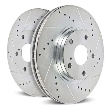 Premium Power Stop 21-23 Ford Mustang Mach-E Front Drilled & Slotted Rotor (Pair) - AR85211XPR
