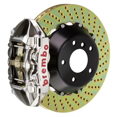 Clearance Brembo 06-08 RS4 Rear GTR BBK 4 Piston Billet380x28 2pc Rotor Drilled- Nickel Plated - 2P1.9018AR