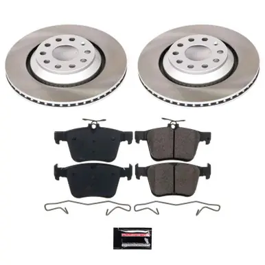 Power Stop 15-19 Volkswagen Golf R Rear Semi-Coated Rotor Kit - SC7084 Next Day Delivery