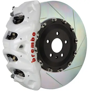 Flash Sale Brembo 18+ X3 /19+ X4 Front GT BBK 6 Piston Cast 380x34 2pc Rotor Slotted Type-1- White - 1T2.9022A6