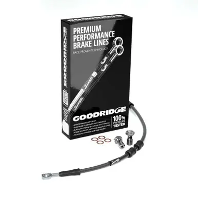 Goodridge 2014 HD FXSBSE CVO Breakout (w/ABS) -2in Front Brake Line Kit - Black - HD0163-2FC-BK-2 Today Only