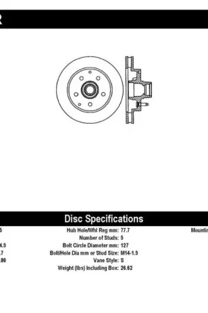 StopTech Drilled Sport Brake Rotor Premium