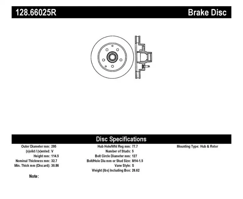 StopTech Drilled Sport Brake Rotor Premium