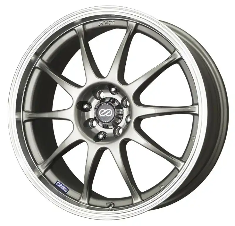 Today Only Enkei J10 18x7.5 5x108/115 38mm Offset 72.6mm Bore Dia Silver w/ Machined Lip Wheel