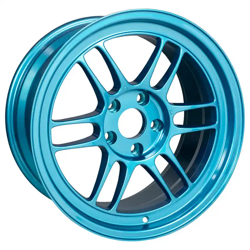 Enkei RPF1 17x9 5x114.3 22mm Offset 73mm Bore Emerald Blue Wheel Fresh Stock