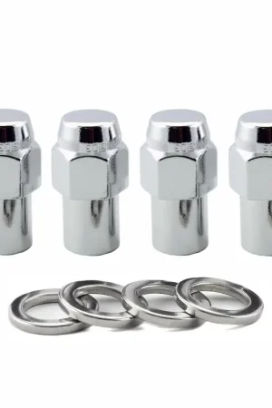 Trusted Brand McGard Hex Lug Nut (Reg. Shank - .746in.) 1/2-20 / 13/16 Hex / 1.65in. Length (4-Pack) - Chrome