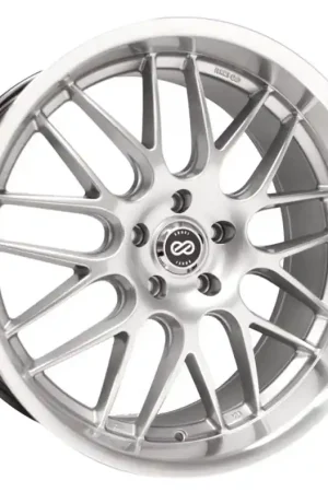 Enkei Lusso 18x8 40mm Offset 5x120 Bolt Pattern 72.6 Hub Bore Hyper Silver w/ Machined Lip Wheel Exclusive Offer