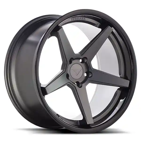 One Day Deal Ferrada Wheels FR3 Matte Black / Gloss Black Lip 22x9.5 5x120 ET15 74.1 Deep Concavity