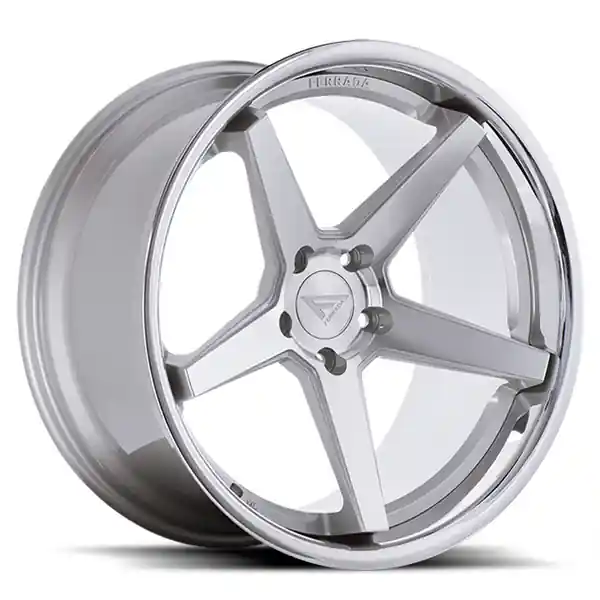 Crafted Ferrada Wheels FR3 Machine Silver / Chrome Lip 19x10.5 5x114 ET43 73.1 Deep Concavity
