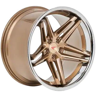Buy Online Ferrada Wheels CM1 Brushed Cobre / Chrome Lip 20x10 5x114 ET40 73.1 Mid Concavity