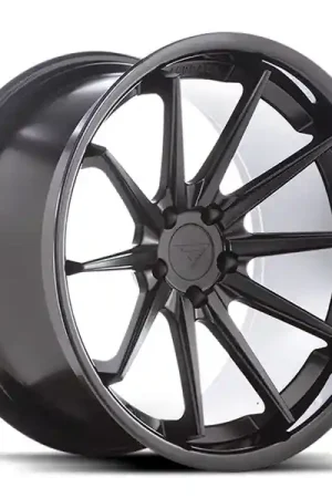 Ferrada Wheels FR4 Matte Black / Gloss Black Lip 22x10.5 5x130 ET45 71.6 Deep Concavity Modern