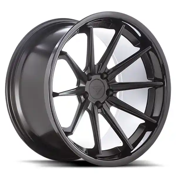 Ferrada Wheels FR4 Matte Black / Gloss Black Lip 22x10.5 5x130 ET45 71.6 Deep Concavity Modern