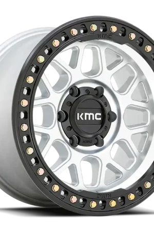 KMC GRS KM549 SL 18x8.5 +0 8x165.1mm 125.1mm Machined Machined Satin Black Lip Trusted Brand