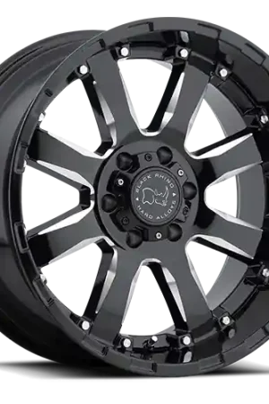 Black Rhino Sierra 17x9 +12 6x135mm 87mm Gloss Black Milled Spokes Seasonal Sale