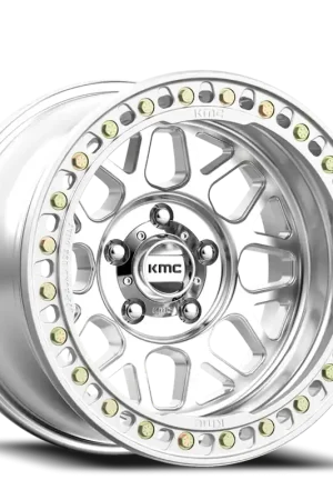 KMC Grenade Crawl Beadlock KM235 SL 18x9 +10 8x170mm 125.1mm Machined Worldwide Shipping