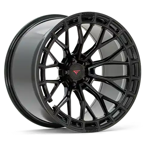 Ferrada Wheels Forge-8 FR12 Obsidian Black 20x9 5x115 ET15 71.6 Mid Concavity Final Sale