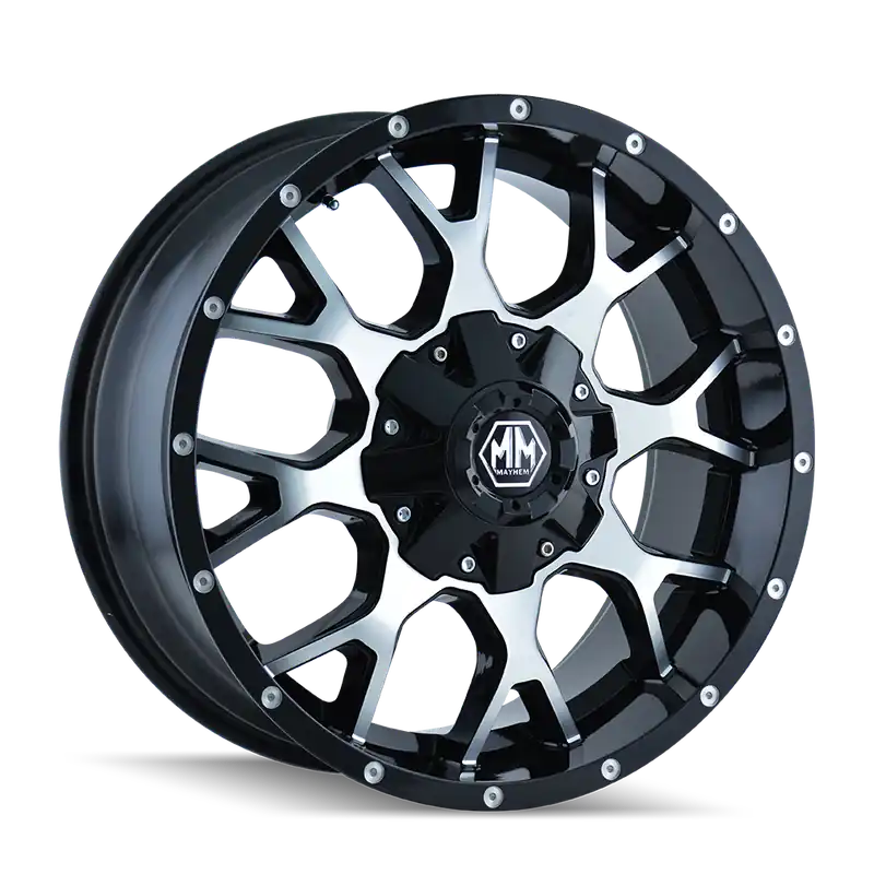 Cheap Mayhem Warrior 8015 Gloss Black Machined 20x9 5x127/5x139.7 0mm 87mm